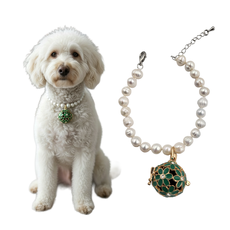 애완용 목걸이-화이트펄