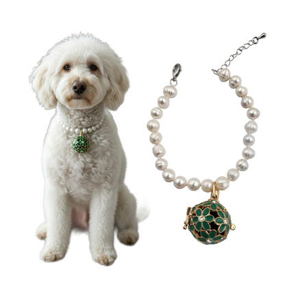 애완용 목걸이-화이트펄